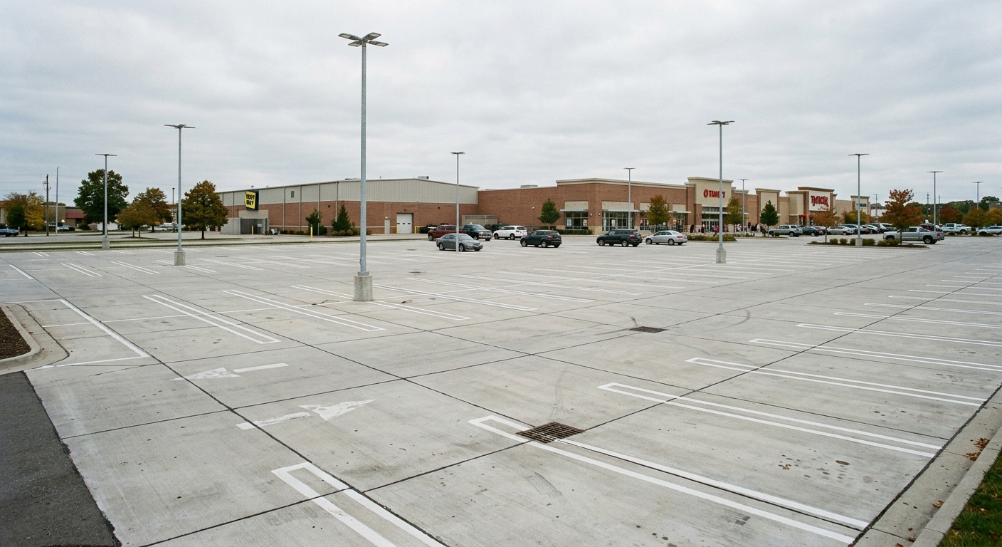 Parking lot by Belmont Concrete Co.