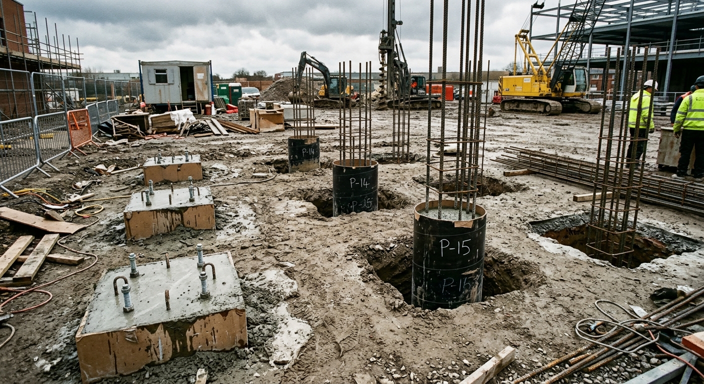 Piers & footings by Belmont Concrete Co.